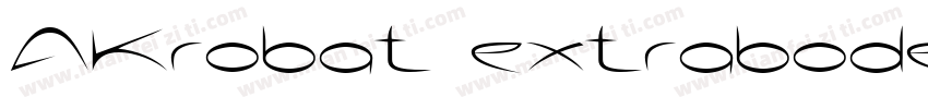 AKrobat extrabode字体转换